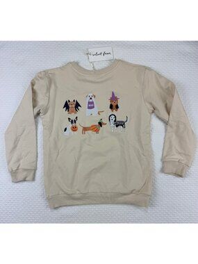 Velvet Fawn Halloween Dog Unisex Crewneck Sweatshirt Top Kids Size XL (9 - 10 )